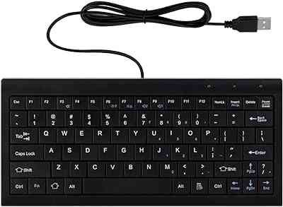 Keyboard Live Tech Cuppa Chocolate USB Mini Keyboard | Usb wired Slim Keyboard with Chocolate Keys (Typist Mini), Wired USB Laptop Keyboard (Black)