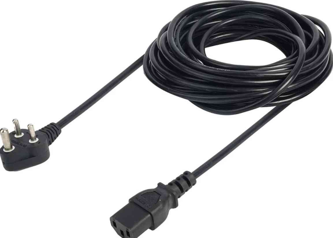 Power Cord Multybyte 3 Pin To 3 Pin 10Mtr PC04 | Compatible with Monitor, CPU, PC, Computer, Printer, Desktop, Smps