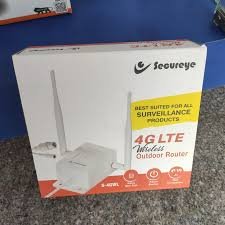 Net Secureye Waterproof Wireless 4G LTE + LAN & Volte Router Waterproof, Outdoor Router, S-4GWL, Compatible with All SIM, Supports All DVR, NVR, Biometrics