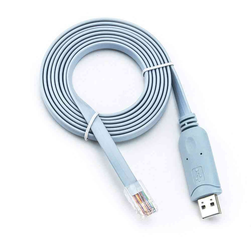 Cable USB to RJ45, Console Cable Compatible with Routers/Switches for Laptops in Windows