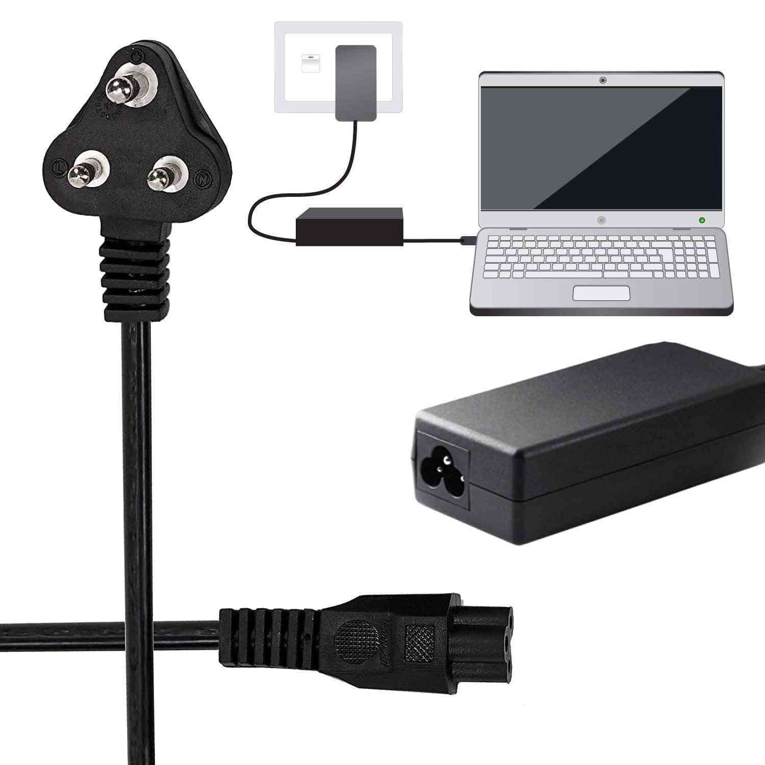 Power Cord Haze 3 Pin To 3 Pin 1.5Mtr, Flower Type | Laptop Power Cord | 220V, Compatible with Computers, Monitors, Laptop & other devices