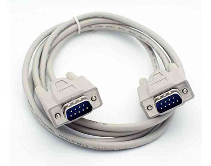 Cable Haze Serial 9Pin Male to Male for Modem, Personal Computer, Laptop, Printer, Scanner (Grey)