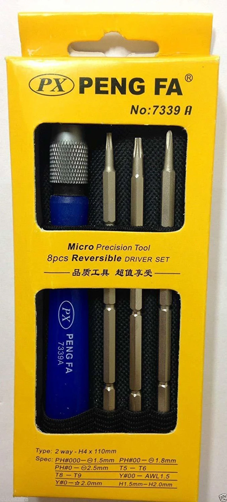Screwdriver Set Tool Kit PENG FA 8 In 1 Reversible | Micro Precision Tool For Mobile Repairing, PDA, Laptop Standard Screwdriver Bit Set