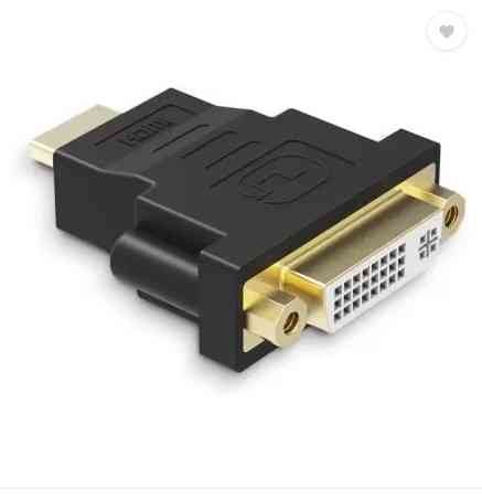Connector Haze DVI (24+5) Female to HDMI Male Adapter, Gold Plated Interface, Mutual Transmission - Black