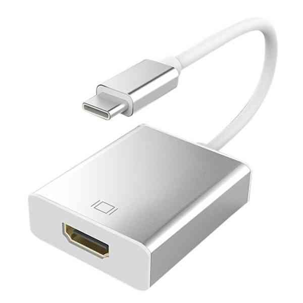 Connector Ranz Type C to Hdmi | USB C to HDMI Adapter, Aluminum Portable USB C Adapter, Supports 1080P 60Hz & 4K 30Hz, for MacBook Pro, MacBook Air, Pixelbook, XPS, Galaxy, and More (Plz check compatibility before making purchase)