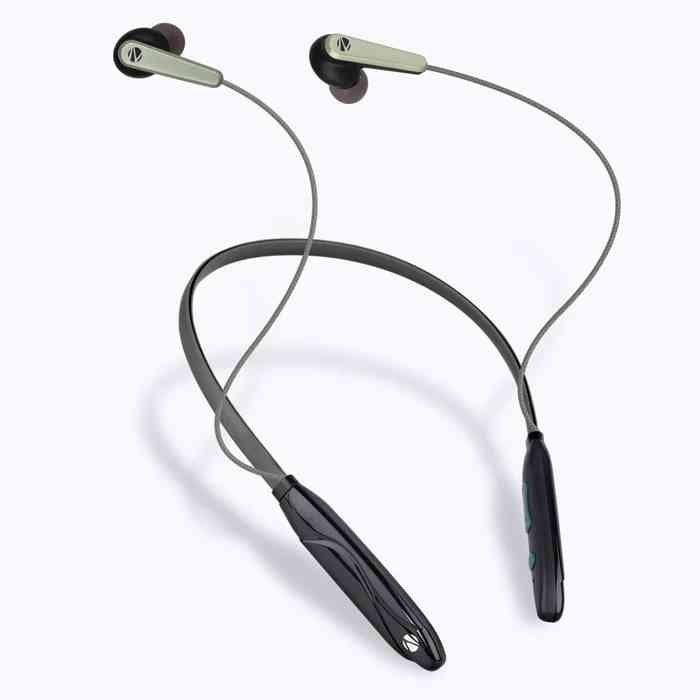 Earphone Zebronics Zeb-Escape 10 | Wireless Neckband Bluetooth Headset, Built-In rechargeable battery, Voice assistant support, Call function, 20hrs Playback Time, 1.5hrs Charging Time, Volume / media control, Grey