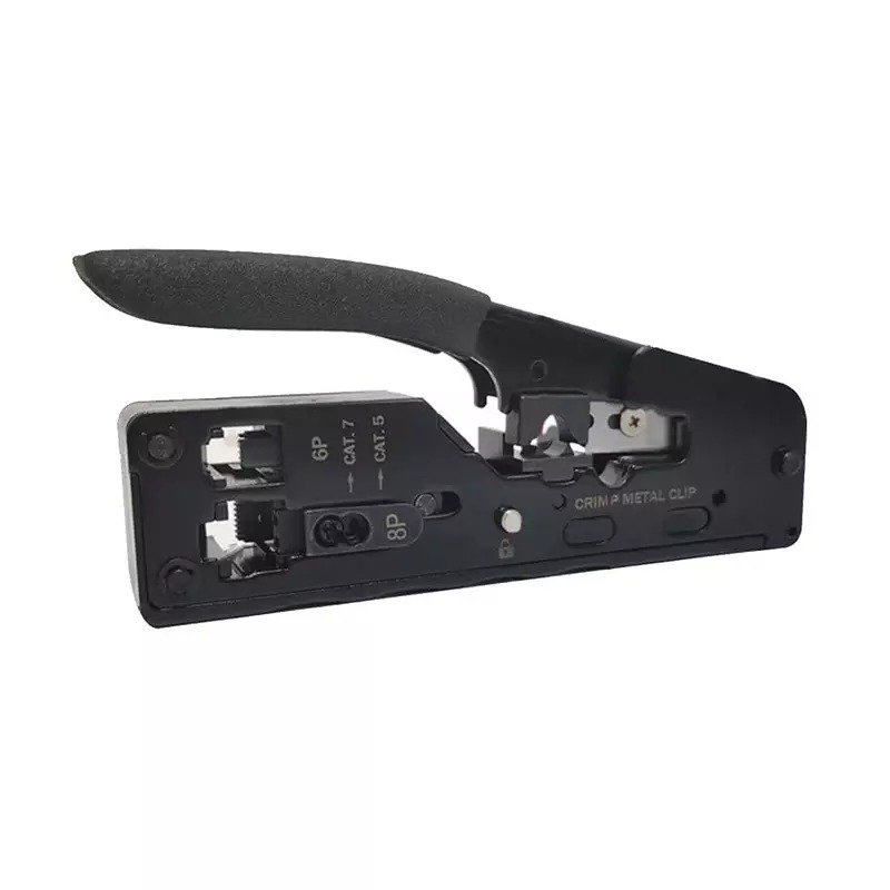 Crimping Tool CAT7E Crimp Tool For CAT5e-CAT7 Modular Plugs, Compact, Rugged Design, Fits Hand Well, Easy to Crimp With Hand Force
