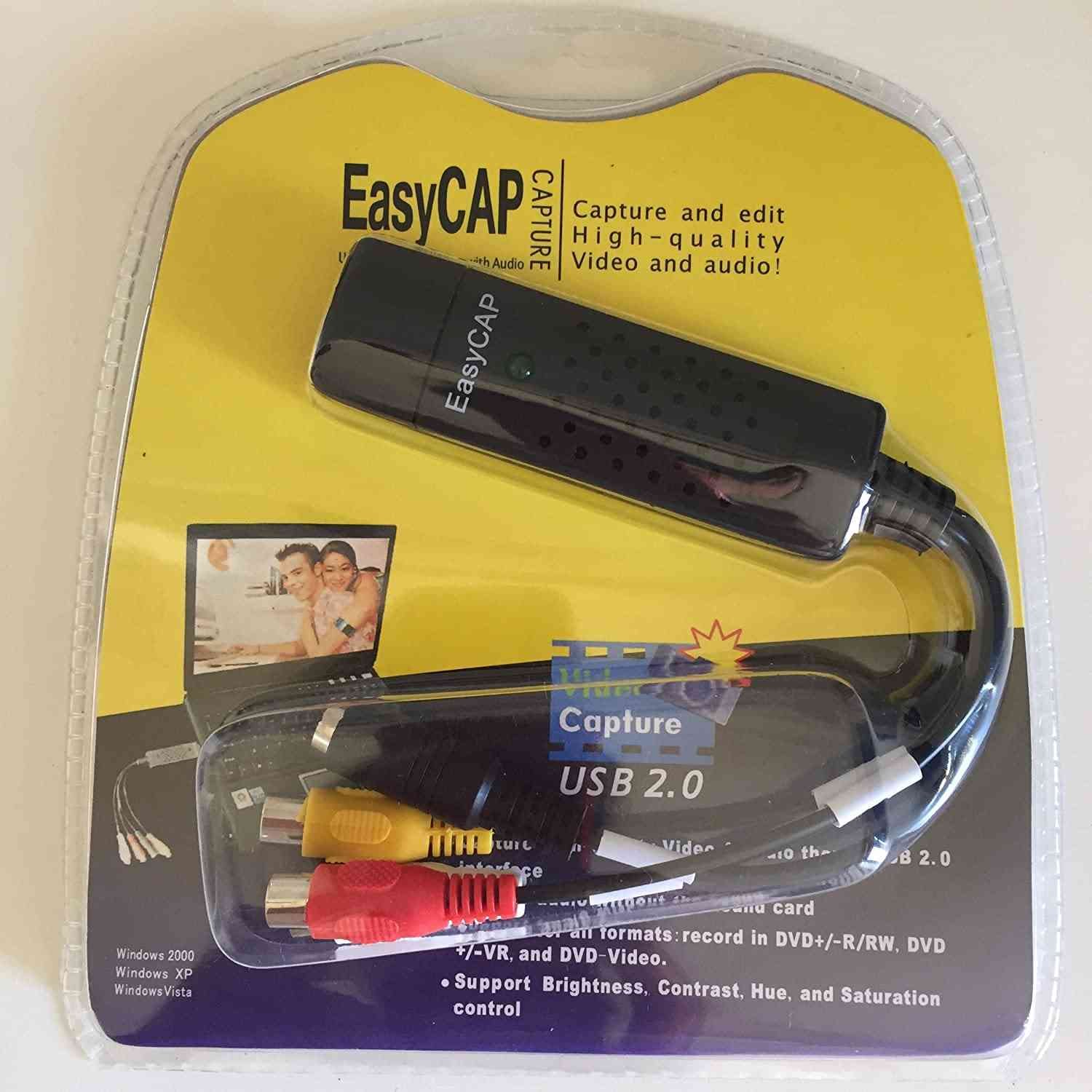 Convertor EasyCAP USB 2.0 Audio/video | Digitize and Edit High-quality Video from any analog source including VCR, VHS, DVD