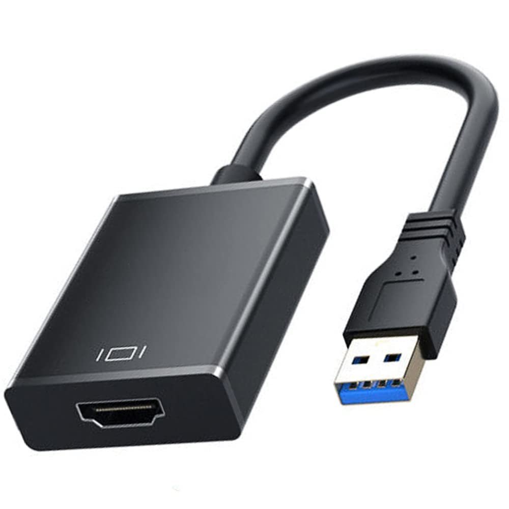 Convertor USB 2.0 To HDMI Adapter, 1080P Multi-Display Video Converter For Laptop, PC, Desktop To Monitor, Projector, TV, Black