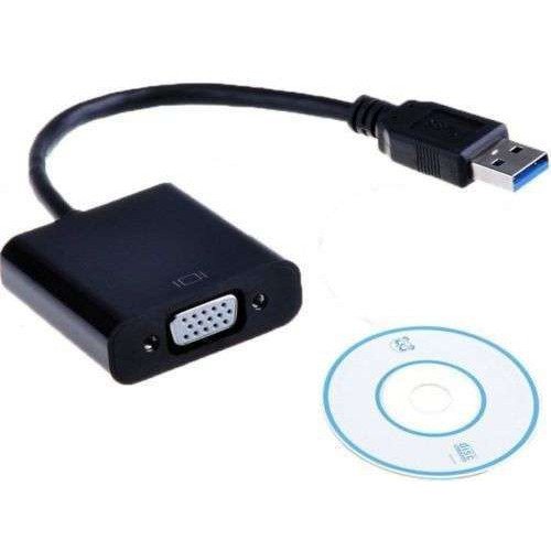 Convertor Usb 3.0 to Vga| External Video Card Multi Monitor Adapter Converter| Black