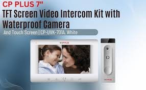 Video Door Phone CP Plus 7'' TFT Screen VDP CP-UVK-701MTA - White Video Intercom Kit with Memory
