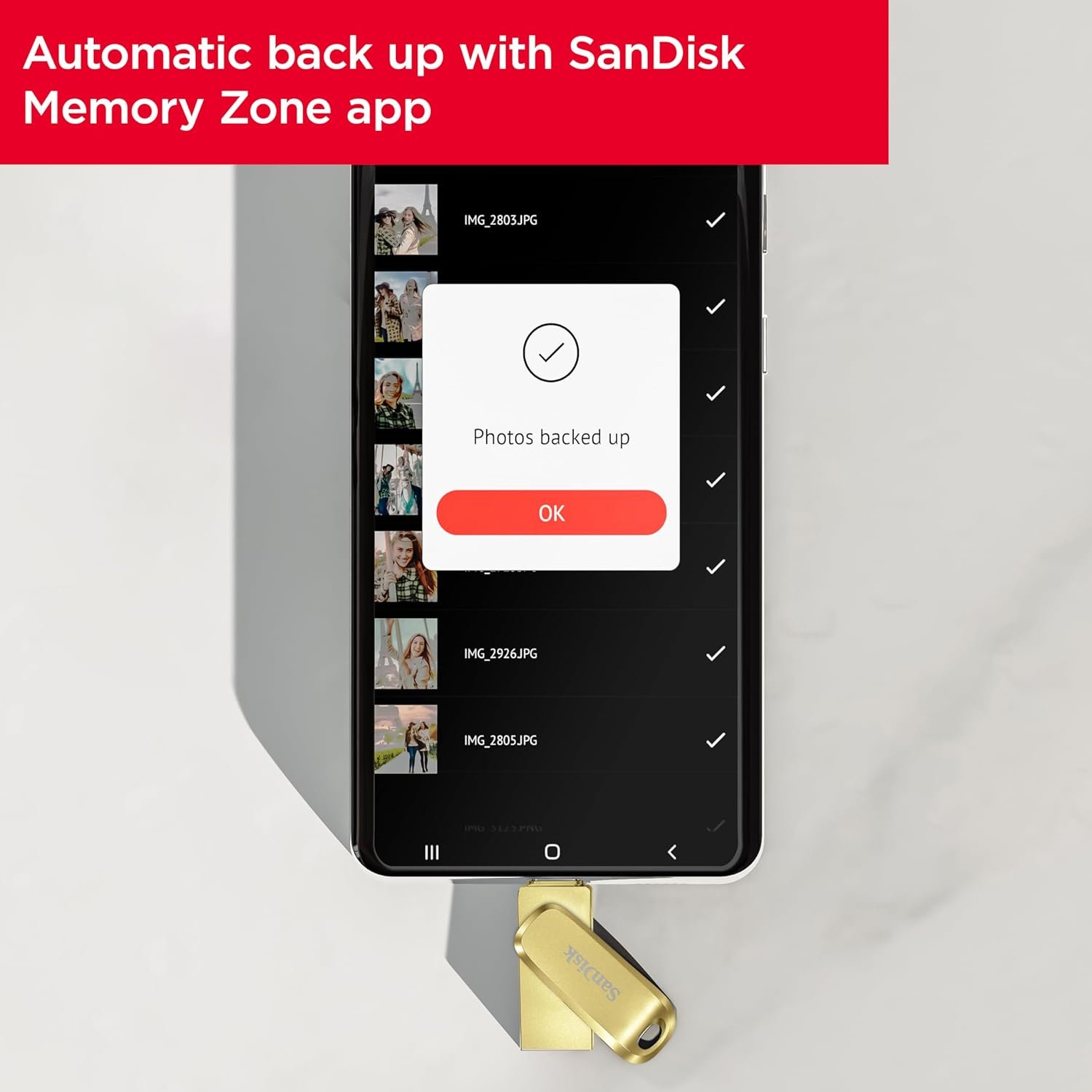 Pendrive SanDisk Ultra Dual Drive Luxe Type-C 64GB SDDDC4-064G-I35GD Flash Drive | USB 3.2 Gen 1, OTG, Upto 400MB/S Read Speed, Gold