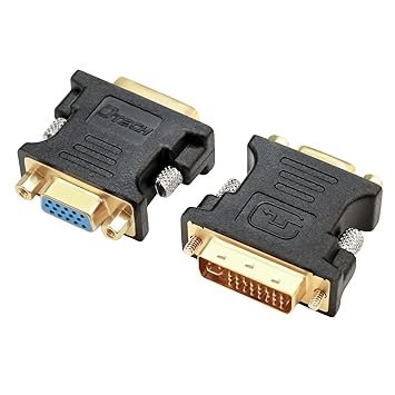 Convertor DVI to VGA Adapter, Dvi-d 24+1 (Male) to Vga (Female) Video Adapter Cable, Supports 1080p for pc, DVD, Monitor, HDTV Display
