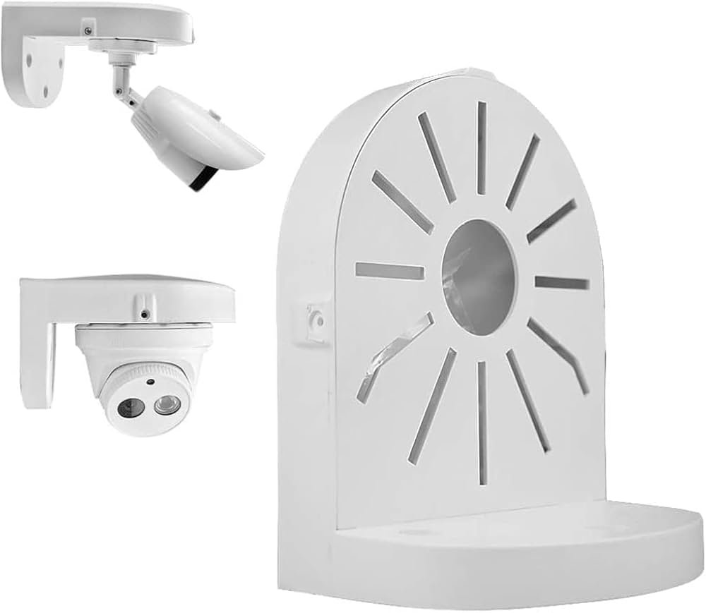 CCTV Camera PVC Mount Bracket, Anti-Rust Camera Bracket / Junction box Stand / Holder for Indoor / Outdoor Dome and Bullet Camera Mount, (Big Size) White