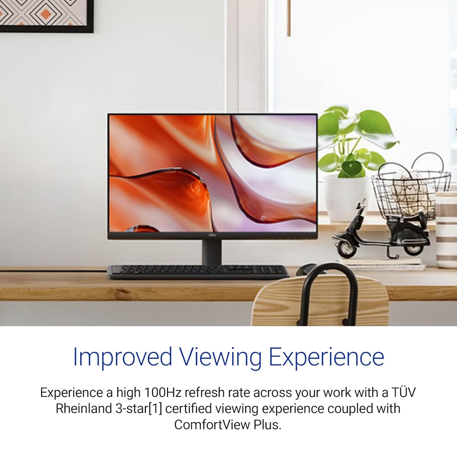 Monitor Dell SE2425HM 24 inch (60.45cm) | FHD Ultra-Thin Bezels, 100Hz IPS Panel, 5 ms Response, Contrast 1000:1, Tilt Adjust, HDMI, VGA, Comfortview Plus, 3-Star Eye Comfort, VESA Mount 100 x 100 | Black