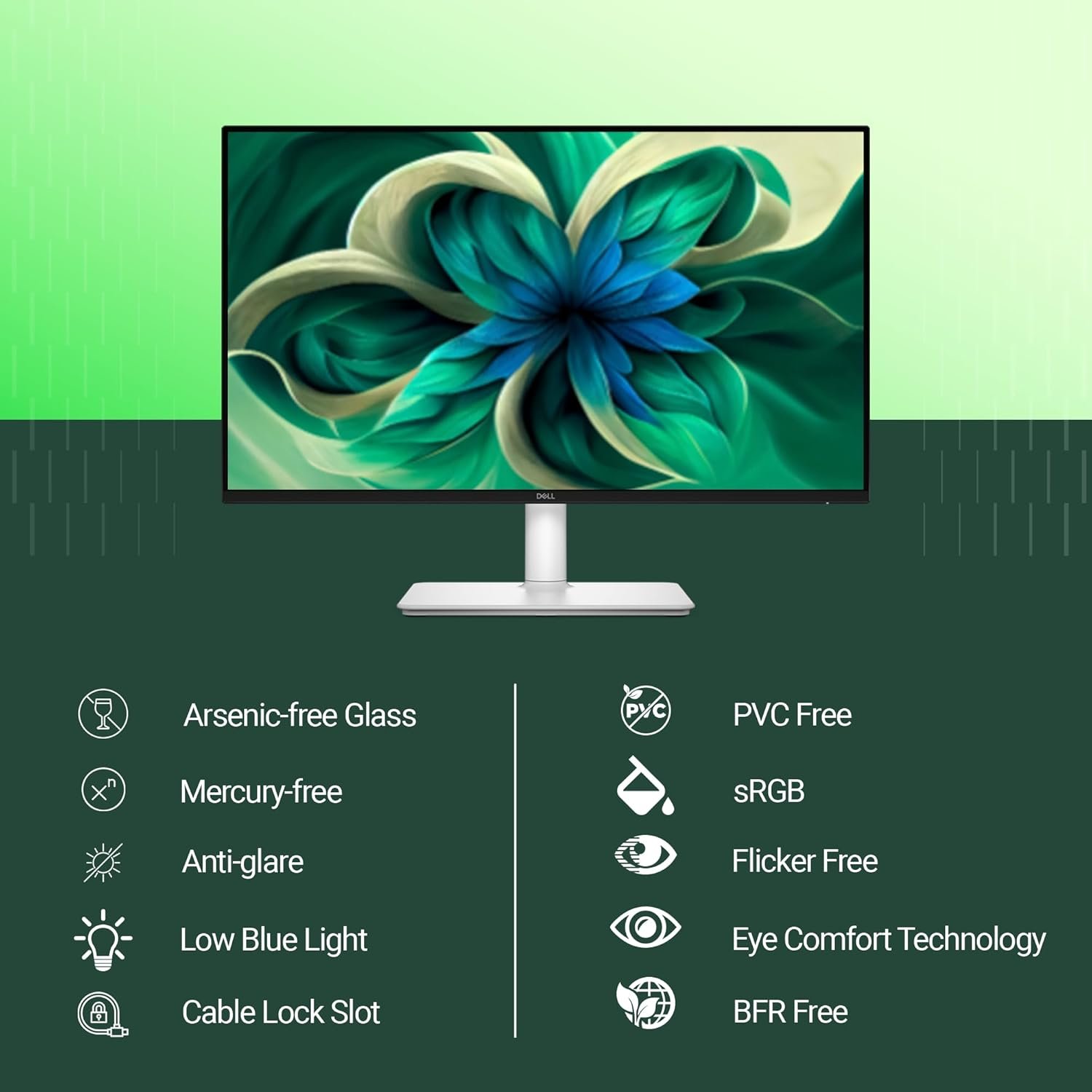 Monitor Dell S2425HSM | 24"/60.45cm FHD, 144Hz Refresh Rate, IPS Panel, 1ms Response, Flicker-free, Contrast 1500:1, 2xHDMI, Built-in 6W Dual Speakers, Warranty 3 Years, 4-Star Eye Comfort, White