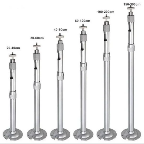 Mountable Aluminum Stand 20-40 cms | Adjustable Tilt Swivel Bracket / Long Drop Ceiling Mountable, Expandable 360 Degree Flexible Stand for Cctv Camera / Housing / Projector etc.