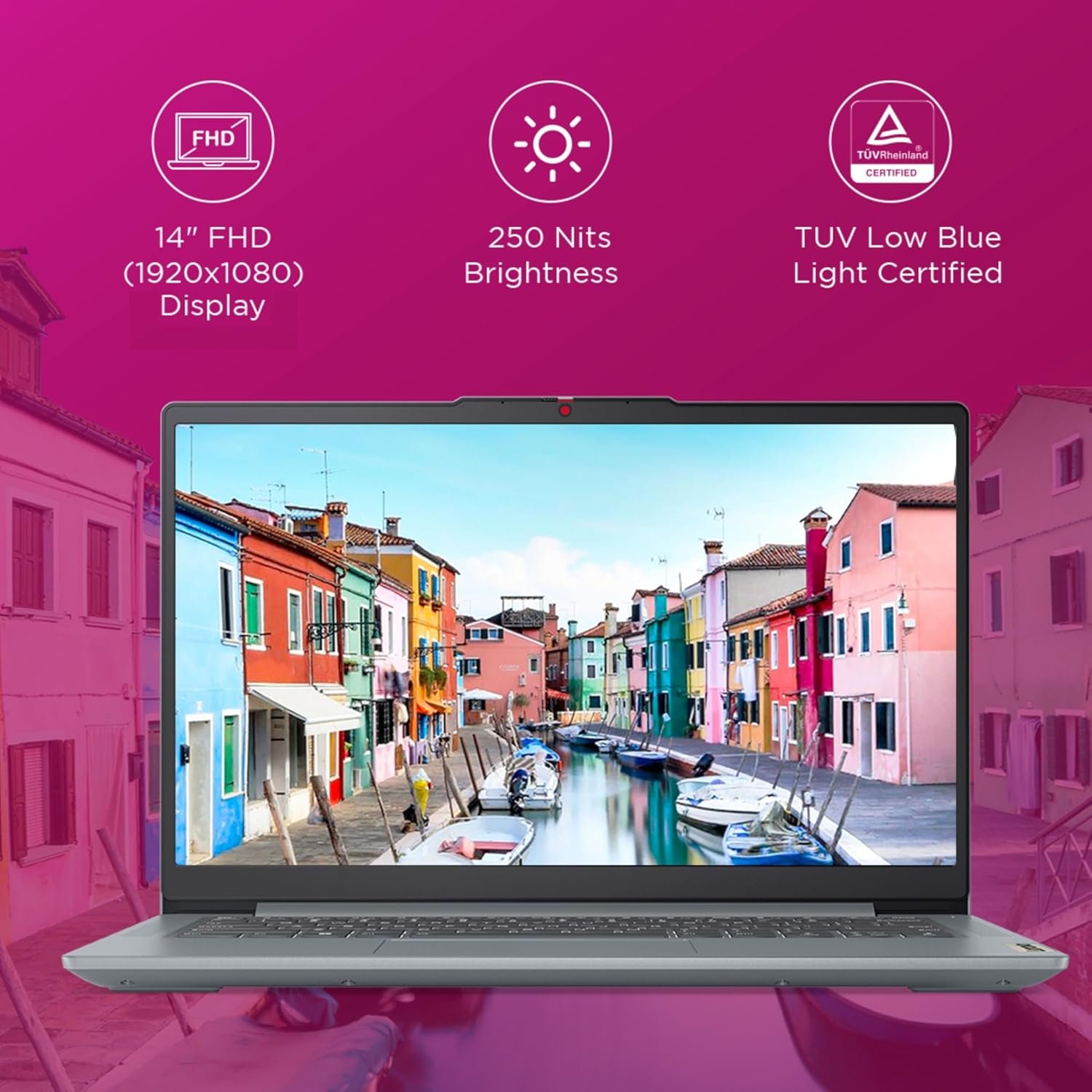 Laptop Lenovo IdeaPad Slim 3 14AMN8 (82XN006MIN) | 14-Inch FHD, Ryzen 3 7320U, 8GB, 512GB SSD, Windows 11 Home with Office 2021, Arctic Grey