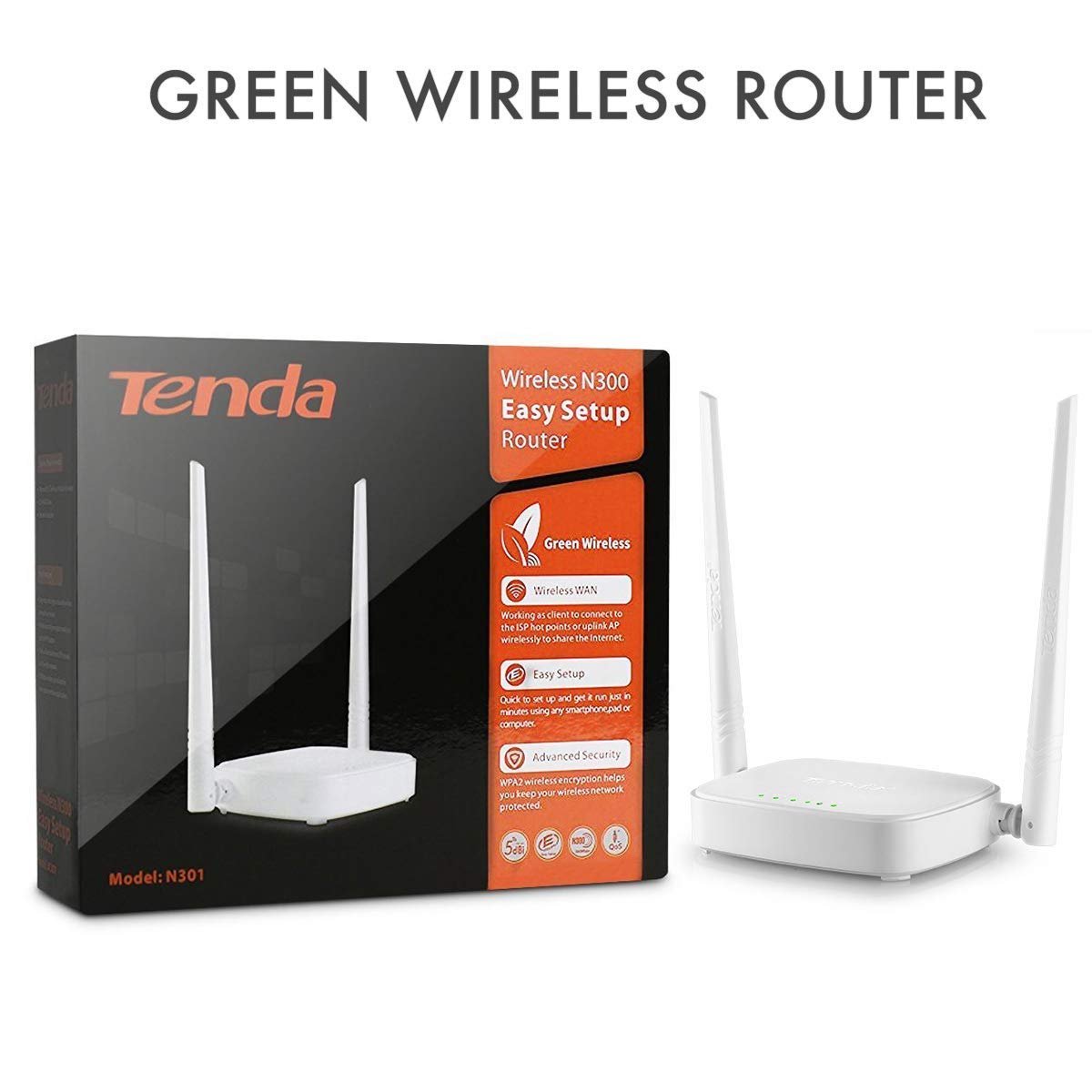 Net Router Tenda TE-N301 | Wireless 300Mbps Easy Setup Router, Not a Modem | Color: White
