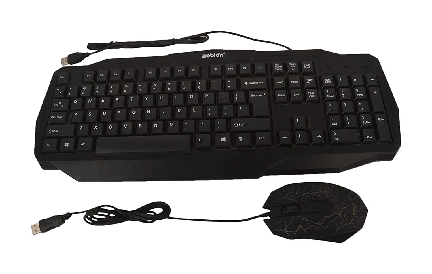 Keyboard & Mouse Combo USB Zebion Gaming Silver Samurai