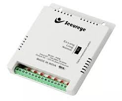 Power Supply Secureye SC-S-800-IB | 8-Channel 12V DC CCTV Camera Power Supply Box, 8 Output Channels, Short Circuit & Overload Protection, LED Indicator, For Indoor CCTV Installations