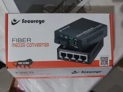 Media Convertor Secureye SMP-S-SMSF-GE (T+R Pair) | 1-Port 10/100/1000 Gigabit Ethernet to Fiber Media Converter, Single Mode SC Connector, Extends network up to 20KM, Sold as Pair (2 units), Plug & Play