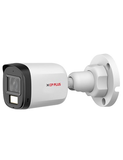 Security Camera CP Plus CP-URC-TC51PL3C-L-V2 | 5MP Dual Light Bullet Camera, 3.6mm Fixed Lens, IR Range of 30 Mtrs. Day/Night Vision, Support Built-in Mic, White