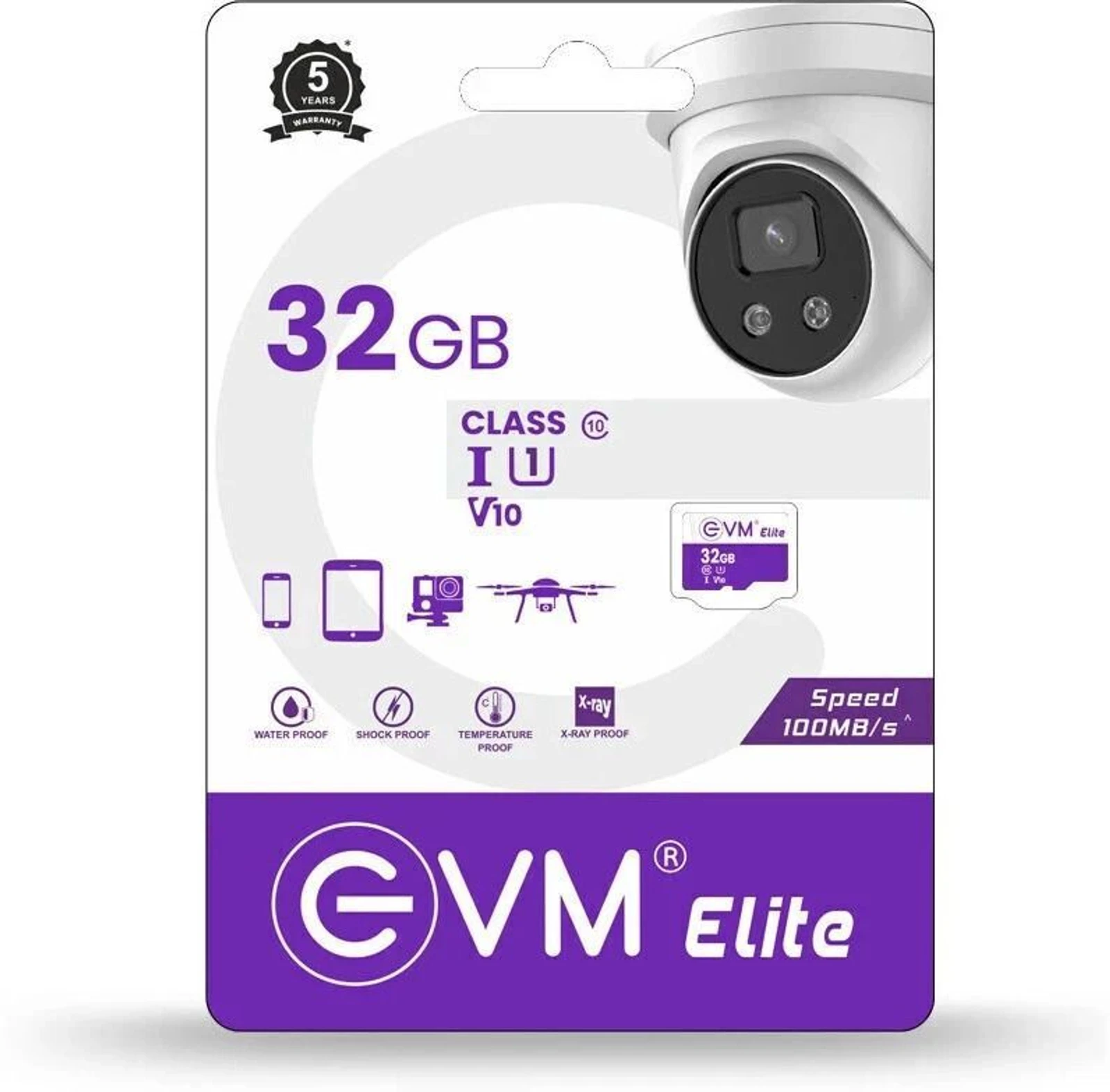 Card MicroSD EVM 32GB U1 Elite HC Class10 EETF/32GU1 | Durable Design, Card Capacity of Non Secure & Secure Area, Support SD SPI Mode