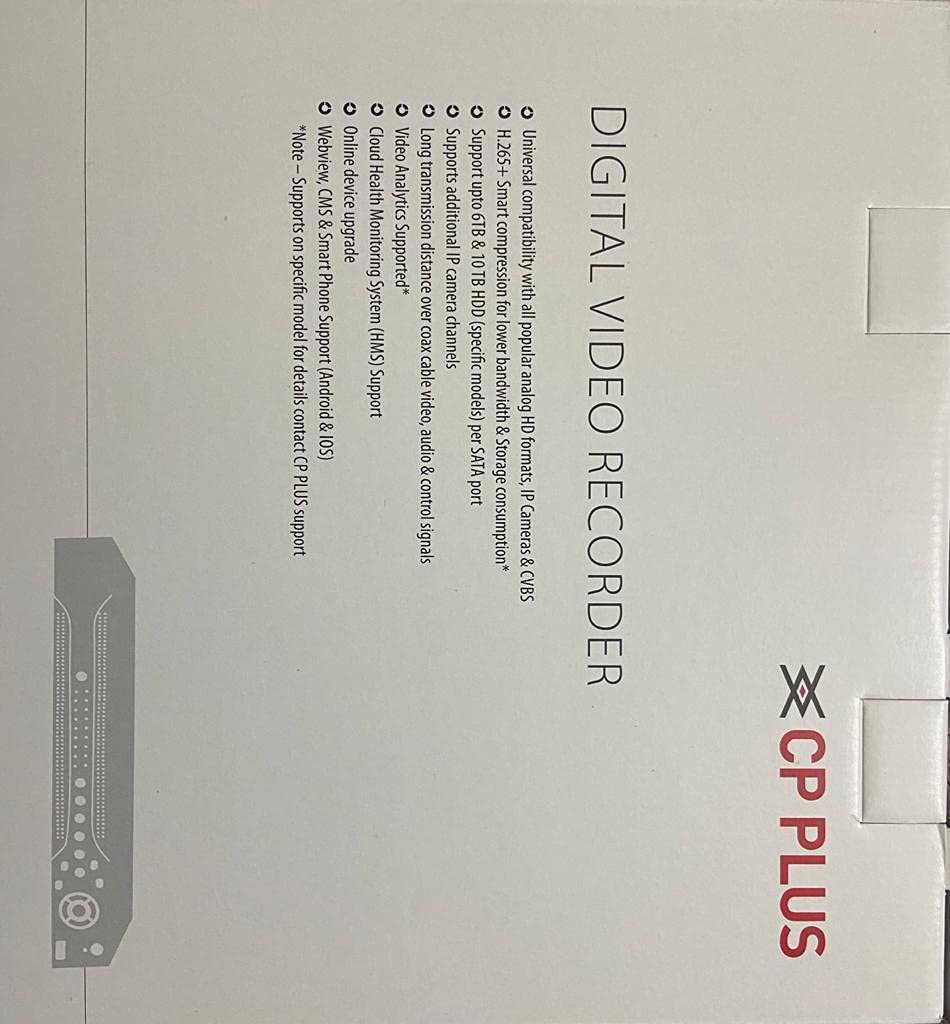 SDVR CP Plus CP-UVR-1601E1-IC2 | 16 Channel 1080N Digital Video Recorder, Support 1 SATA HDD up to 16TB, 2 USB Ports