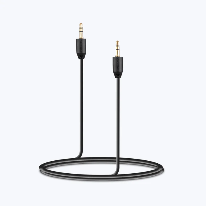 Cable AUX Zebronics 1M ZEB-ASC100 | 3.5mm AUX Male to Male cable with 1 meter length, Compatible for smartphones, Laptops, Computers & speakers, Black