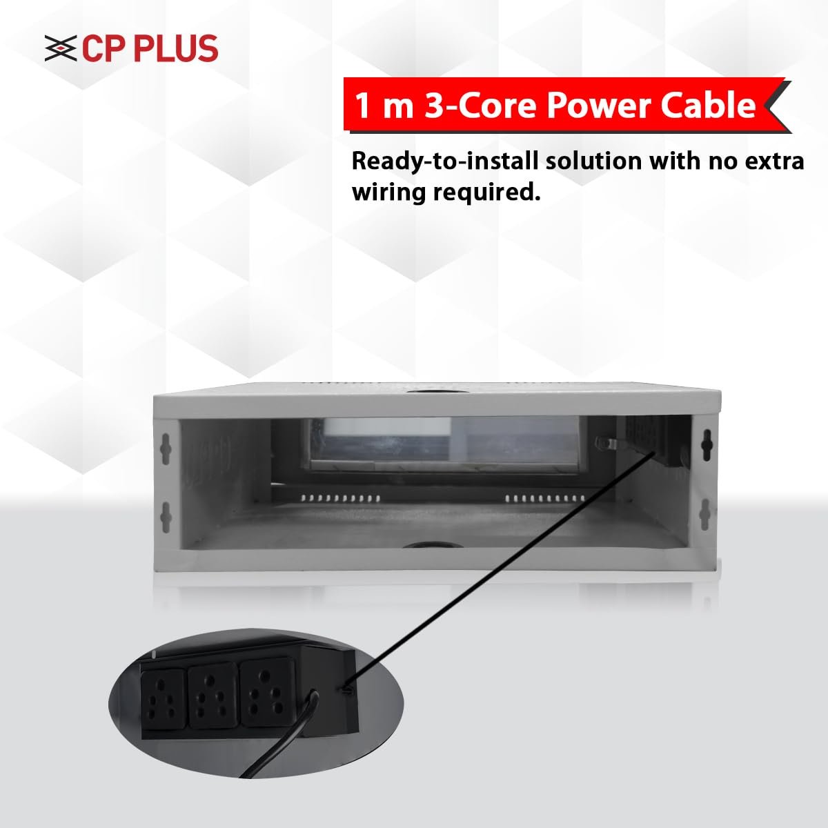 Rack CP Plus CP-HA-RK4535VW-3U-TP | 3U DVR/ NVR Rack, Server Rack + Transparent Glass Door + Wall Mount + Metal Box - Modular (Value Series) - No Need to assemble, Ready to use
