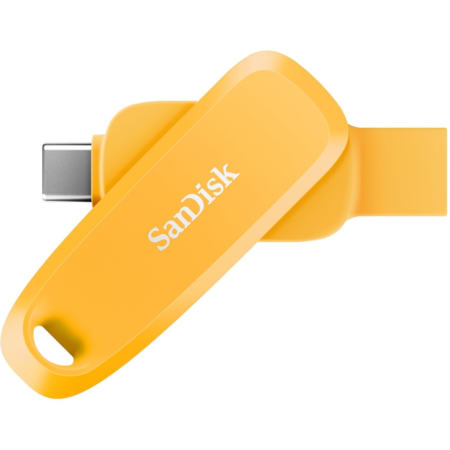 Pendrive SanDisk 2-in-1 USB 3.2 Gen 1 Mobile Pen Drive 512GB SDDDC6-512G-I46YD | USB Type-C & Type-A For Smartphones, Tablets & Computers, Yellow Daffodil