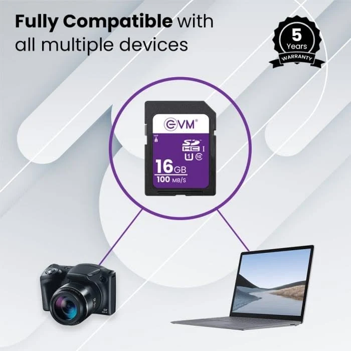 Card SD EVM 16GB EVMSD/16GB | SDHC Card Full HD Video,100MB/s Read Speed