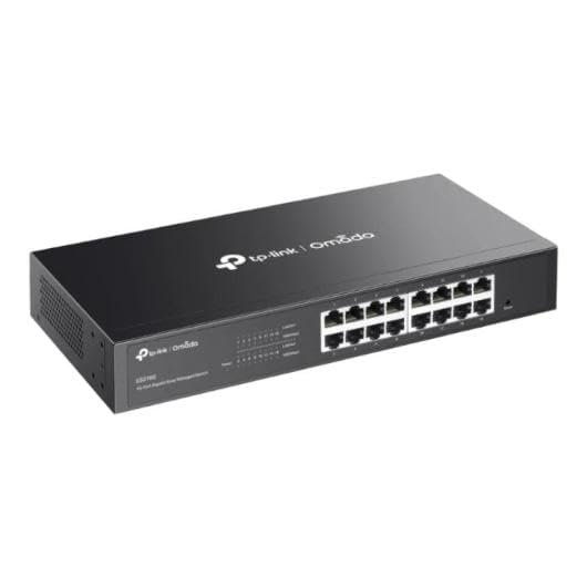 Switch TP-Link Omada 16-Port Gigabit ES216G Easy Managed Switch | Ethernet Splitter, Metal Case, Easy Cloud Managment, Silent Operation, Energy Saving, Plug & Play, Desktop/Wall Mounting, Black