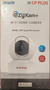 Security Camera CP Plus EzyKam CP-E41Q | 4MP Wi-Fi PT Camera, IR Distance of 15 Mtr, 4mm Lens, Motion Detection Support, Built-in Mic, Works with Alexa & Google Home, Support Micro SD Card Upto 256GB, White