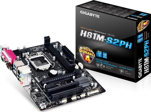 Motherboard Gigabyte GA-H81M-S2PH | Supports 4th Gen Intel® Core™ Processors, Intel LGA1150 Socket Support, Support DDR3 RAM