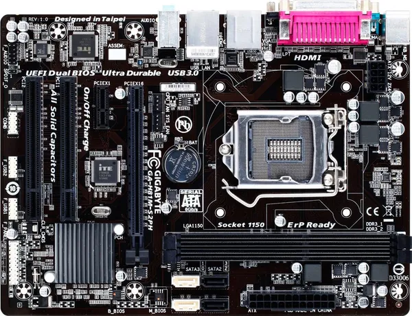 Motherboard Gigabyte GA-H81M-S2PH | Supports 4th Gen Intel® Core™ Processors, Intel LGA1150 Socket Support, Support DDR3 RAM
