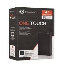 Harddisk Seagate One Touch 4TB External HDD with Password Protection - Black, for Windows and Mac, with 3 yr Data Recovery Services, and 4 Months Adobe CC Photography (STKZ4000400)