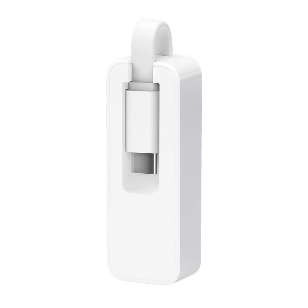 Adapter TP-Link TL-UE300C USB Type-C to RJ45 Gigabit Ethernet Network Adapter | USB 3.0, RJ45 LAN Wired Adapter for Ultrabook, Chromebook, Laptop, Desktop, Foldable & Portable design, Plug & Play, White