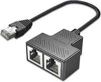 Cable Coupler RJ45 Splitter T Adapter 3 Female Coupler 1 Port Female to 2 Port Female socket Y adapter interface Ethernet cable 8P8C extender plug LAN network connector