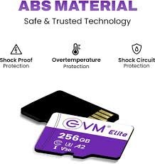 Card MicroSD EVM 256GB U3 Elite XC Class10 EETF/256GU3 | 100 MB/s Read Speed, Support SD SPI Mode, Card Capacity of Non Secure & Secure Area Support, Fast Data Transfer, Compliant with the Highest Security of CPRM Standard