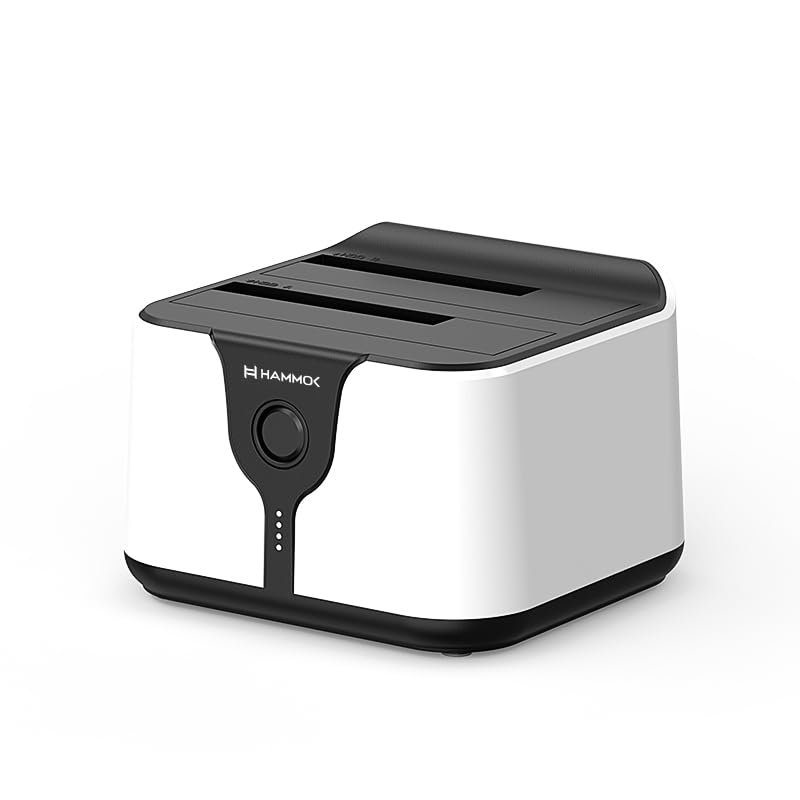 Hub Hammok Kaizen 2.5″ & 3.5″ HDD / SSD Docking Station | 5Gbps, USB3.0 High Speed Mobile Harddisk Box, Upto 8TB capacity, White