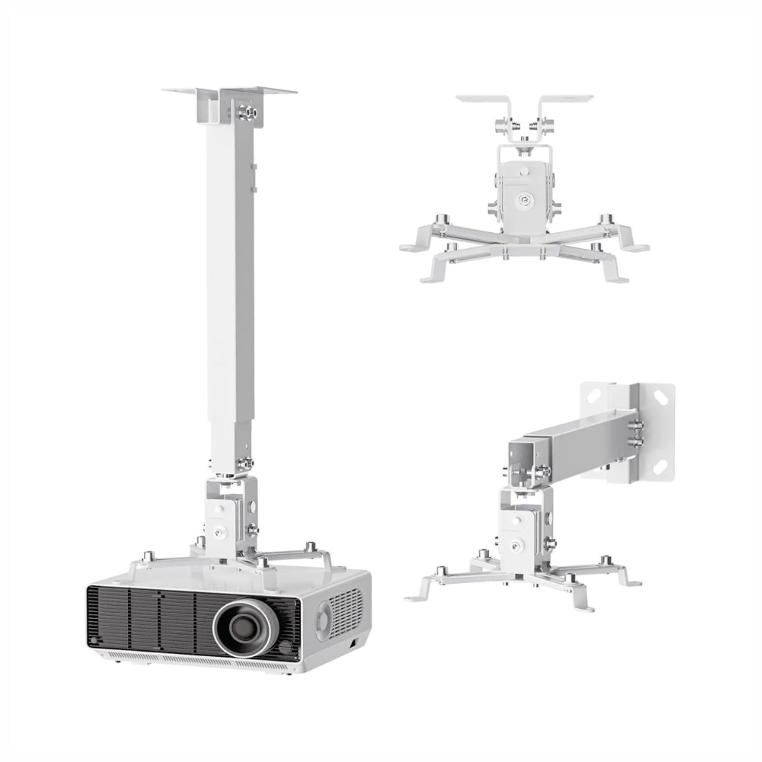 Projector Ceiling & Wallmount Stand MTC 602 2FT | Upto 42 Inch & 35KG Full Motion Cantilever TV Mount With Interractive Frgonomical Concepts, Fits 14 - 42 Inch Monitors, 33KG Load Capacity, White