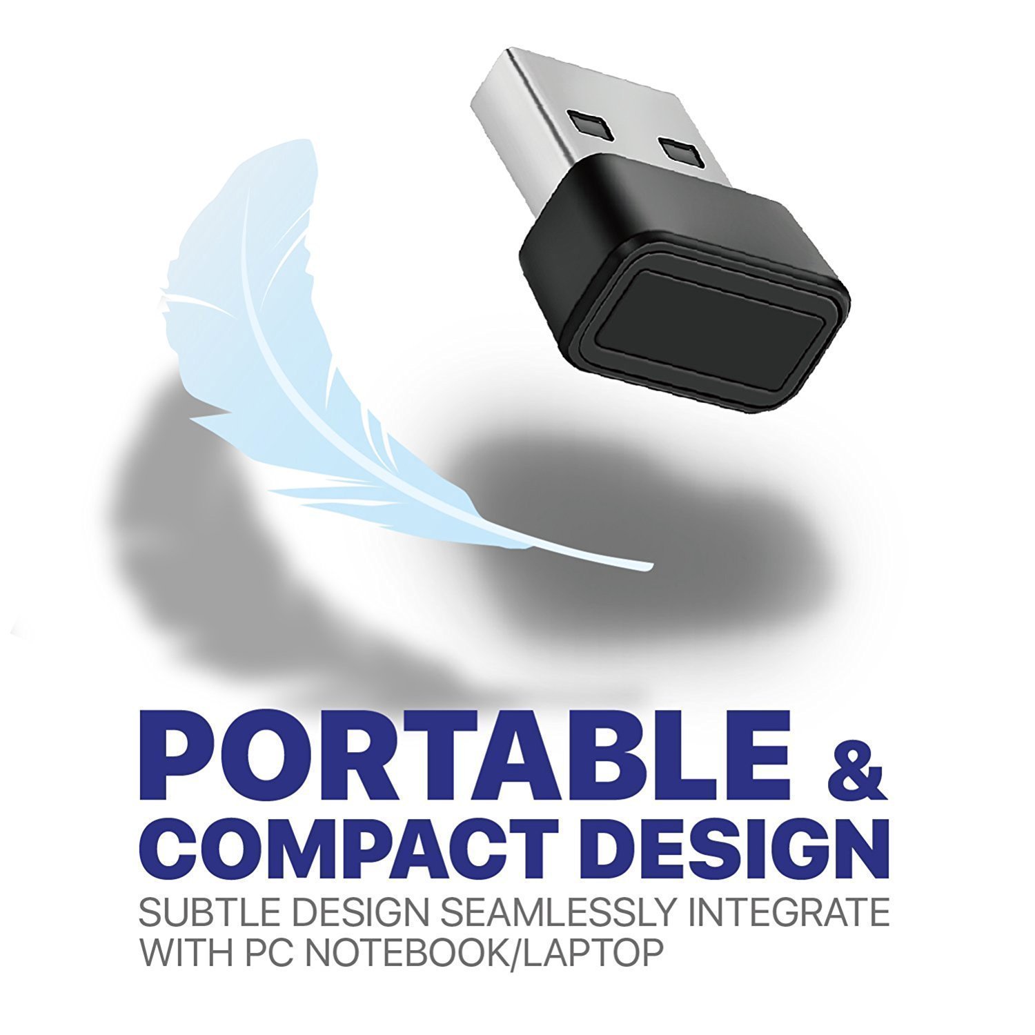 USB Fingerprint Reader Secure Eye SC-S-SK100 | Password Free Login, File / Folder Level Encryption, Lock / Unlock File & Folder In Pen Drive & External HDD, Tiny, Lightweight & Easy To Carry, Black
