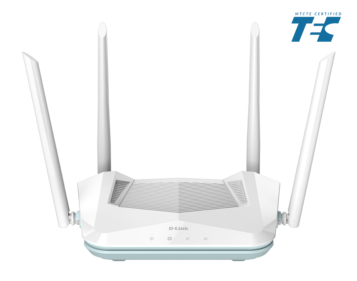 Router D-Link R15 | AI Powered Mesh Support Dual Band EAGLE PRO AX1500 Smart Router with Gigabit Port, WiFi 6 Speed 1500 Mbps, Covers Upto 2500 Sq. Ft, High-Performance, High-Gain Antennas, MTCTE Certified, White
