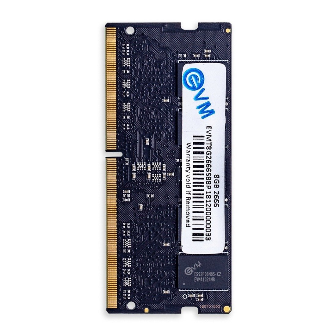 Ram EVM 8GB DDR4 2666MHz SODIMM EVMT8G2666S88P | Laptop RAM, Update Your Laptop's Performance, CL15 Latency, Compatible With Intel, AMD & Mac Systems