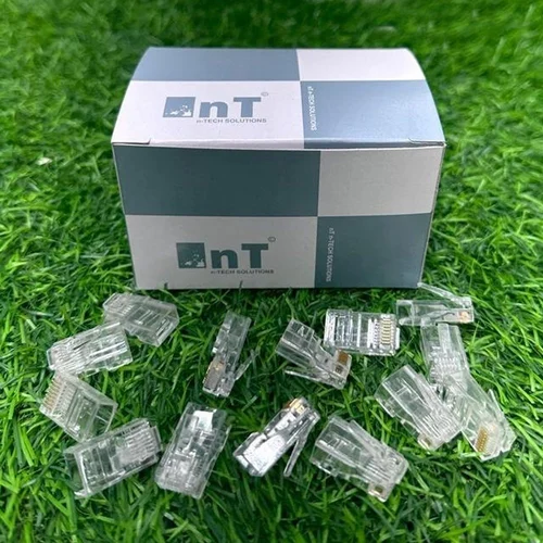 RJ45 NT Connector Cat5/Cat5e Ethernet LAN Cable Crimp Connector – 8P8C Network Cable Plug, Pack of 100pcs