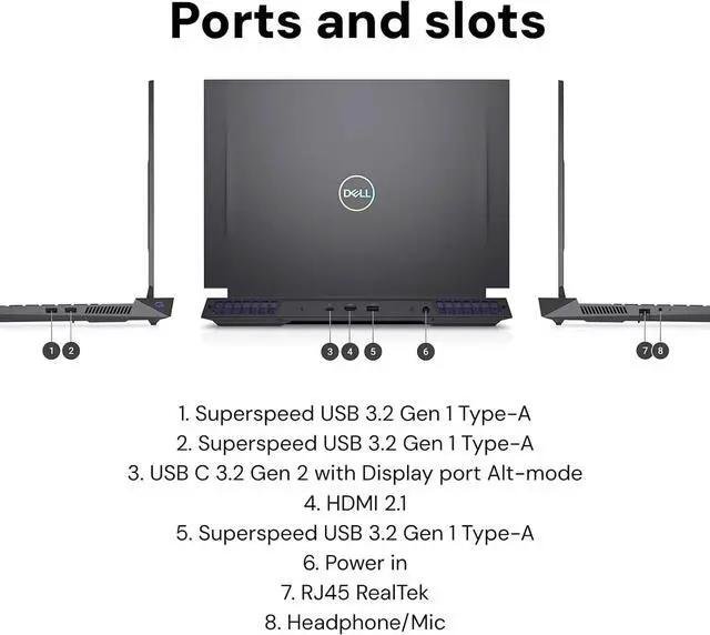Dell G16 7630 Gaming Laptop | Intel® Core™ i9-13900HX | 16GB DDR5 | 1TB PCIe SSD | NVIDIA GeForce RTX 4060 8GB | 16-inch QHD+ 165Hz | Windows 11 Home | MS Office Home & Student | Metallic Nightshade