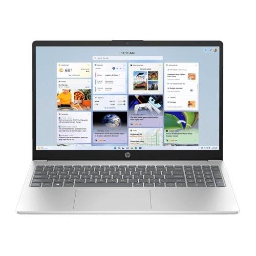 Laptop HP 15-FD0668TU | 13th Gen Intel Core I3-1315U Processor, 16GB DDR4 RAM, 512GB NVMe SSD, Win11 Home + MS Office 2024, 15.6" FHD IPS Anti-Glare Micro Edge Display, Intel UHD Graphics, With Bag, Silver, 1.59kg