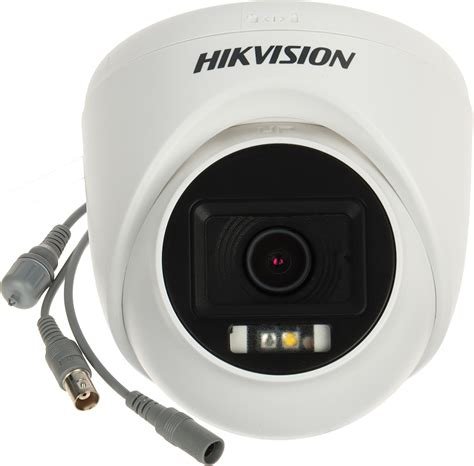 Security Camera Hikvision DS-2CE76D0T-LPFS | 2MP Smart Hybrid Dual Light Audio Fixed Turret Camera, 3.6mm Fixed Focal Lens, Built-in Mic, Upto 20m IR Distance, White